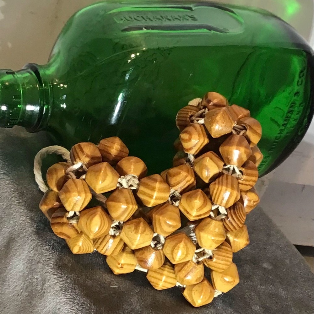 Wooden Beaded Heart Decor